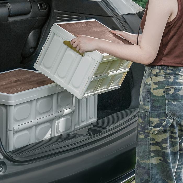 Gambar GIANXI Wooden Lid Camping Table Household Portable Folding Table Storage Outdoor Table Pliante Outdoors Furniture Storage Box dari HIrmizah khr1jahk undefined Tokopedia