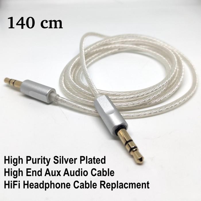 Gambar High Resolution Professional 3.5mm Aux Headphone Cable Silver Plated - Non Mic dari Onebest Choice undefined Tokopedia