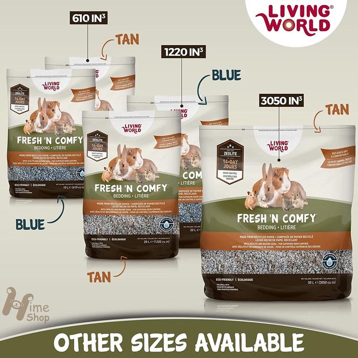 Gambar Living World Fresh n Comfy Bedding 10L 61261 Tan 61265 Blue Alas Kandang Hamster Kelinci Marmut Rabbit Bunny Guinea Pig Reptiles Burung Bird Cat Kucing Kitten Chinchilla Ferret Gerbil dari Arielzz5016 undefined Tokopedia