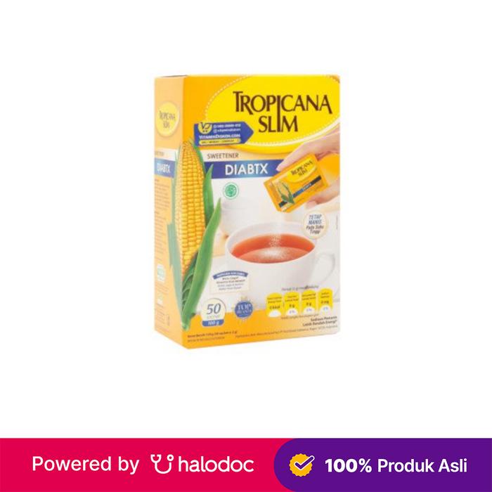 Gambar Tropicana Slim Sweetener Diabtx 50 Sachet - Gula Diabetes - Halodoc dari Apotik Anggita Dalung undefined Tokopedia