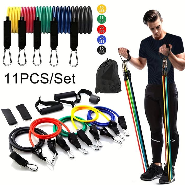 Gambar 11pcs/Set Pull Rope, Resistance Bands, Portable Fitness Equipment, Ankle Strap, Chest Expander, Elastic Exercise Band dari MDSMustopania boneka sepatu5 undefined Tokopedia