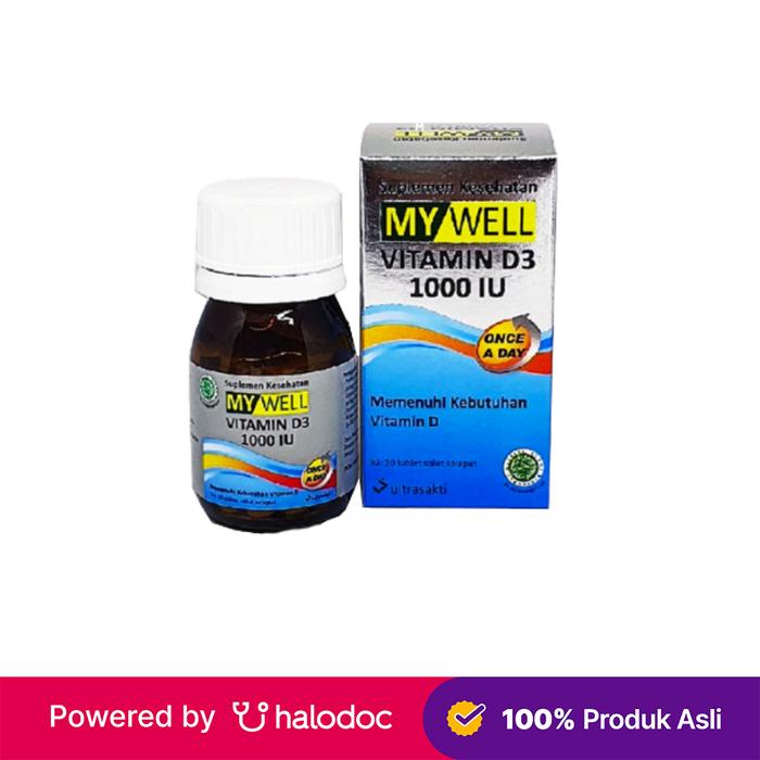 Gambar Mywell Vitamin D3 1000 IU 20 Tablet - Vitamin D - Halodoc dari Apotek Indi Farma Bogor undefined Tokopedia