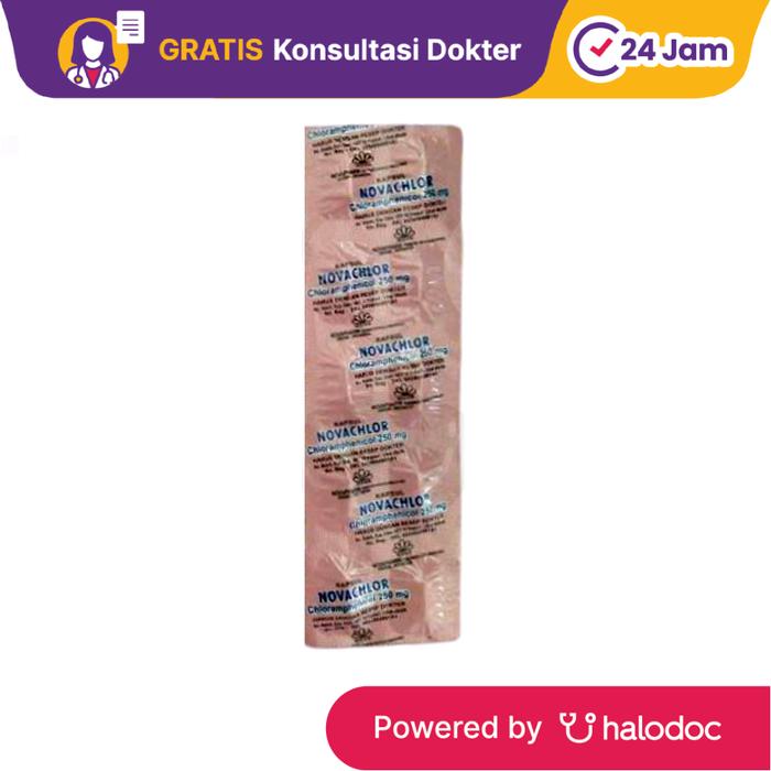 Gambar Novachlor 250 mg 10 Kapsul - Antibiotik - Halodoc dari Apotek Cahaya Pasar Kramat Jati undefined Tokopedia
