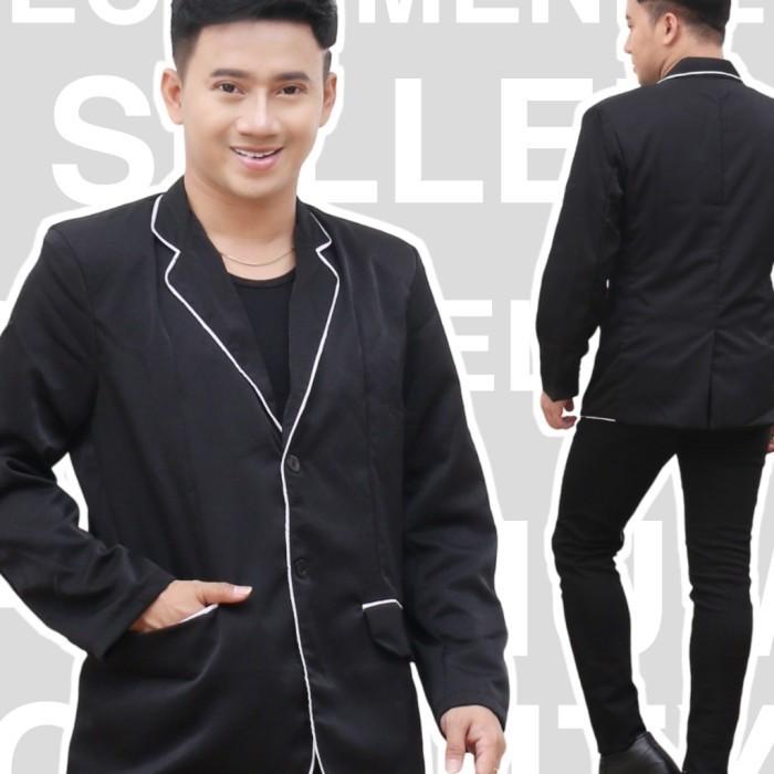Gambar Jas Custom Almamater / Jas Almamater Custom / Jas Custom / Jas Custom Satuan / Jas Custom Bordir / Jas Almamater Sekolah / Jas Custom Logo / Jas Majelis Polos / Jas Almamater - HitamListPutih, L dari SholawatStore_NEW undefined Tokopedia