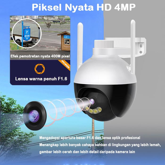 Gambar cctv outdoor PTZ jarak jauh lewat hp wifi 360 derajat / smart cctv camera cctv tanpa kabel tanpa wifi waterproof Koneksi Bluetooth / NEW CCTV - +64GB MEMORY dari Serenea undefined Tokopedia