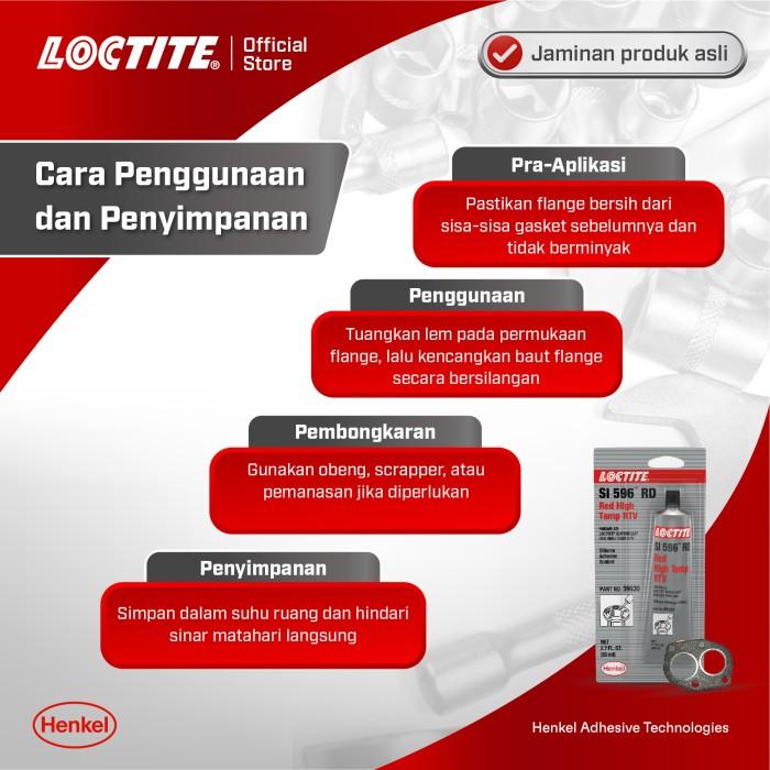 Gambar BARU HENKEL LOCTITE SI 596 GASKET SEALANT LEM PAKING/GASKET 80 ML PACKING AMAN dari Leanastore11 undefined Tokopedia