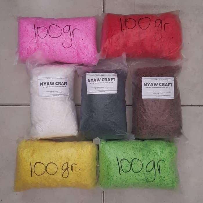 Gambar Kertas Krep potong NYAW CRAFT 100 gram (alas kado tatakan wrap gift ) dari finatia456 undefined Tokopedia