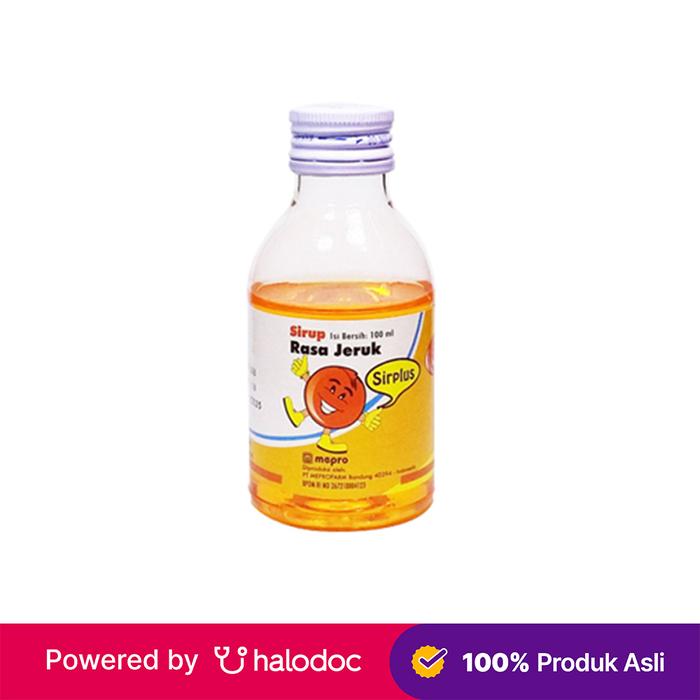 Gambar Sirplus Sirup Rasa Jeruk 100 ml dari Apotek Halomedika Tirta Raya Sidoarjo undefined Tokopedia