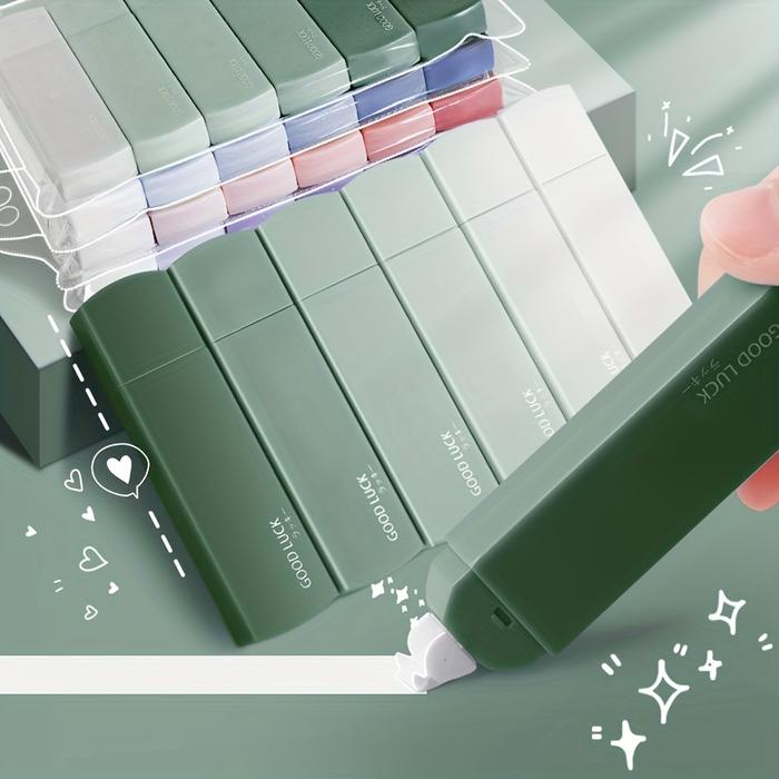 Gambar 6pcs/set Gradients Macaron Color Portable Correction Tape Mute Trackless Square Shape For School Office Supplies Back To School dari tokosuhartinii undefined Tokopedia