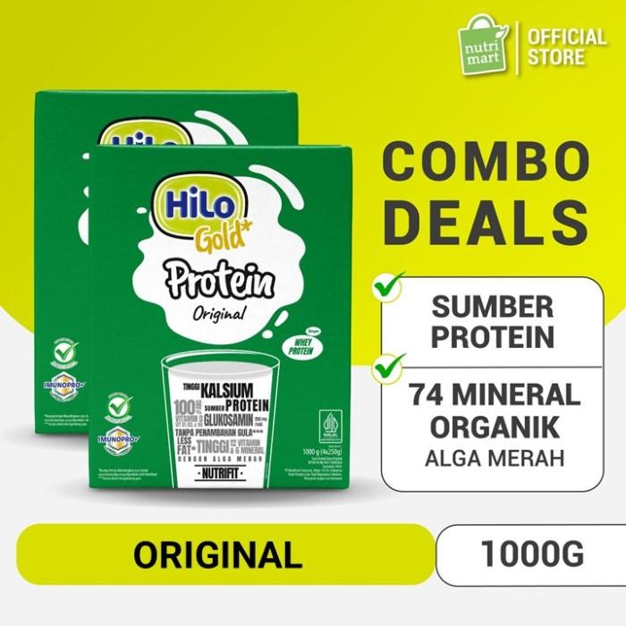 Gambar PTC TWIN PACK: HILO GOLD ORIGINAL (PLAIN) 1000GR - SUSU TINGGI KALSIUM dari Garmafoodi undefined Tokopedia