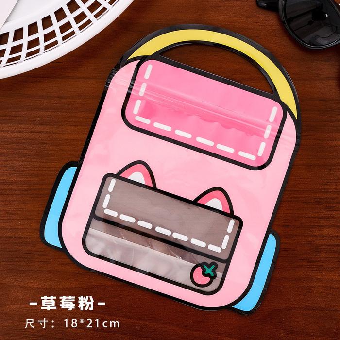 Gambar PLASTIK ZIPLOCK STANDING POUCH PLASTIK KEMASAN CANDY COOKIES PERMEN MODEL TAS JINGJING - PINK dari cocomelon jkt undefined Tokopedia