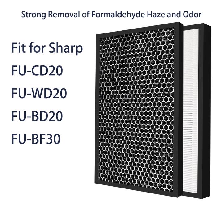 Gambar 2Pcs/Set Replacement For Sharp Air Purifiers hepa Filter activated carbon filter Air Purifier Filter 350*280*30/350*280*10mm dari New Baron undefined Tokopedia