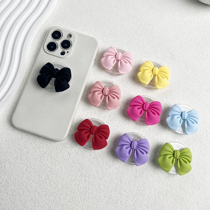 Gambar Dasudify Cute Colorful Bowknot Phone Grip Expandable Desktop Stand Macaron Resin Butterfly Knot Foldable Holder Mobile Accessory Brand New dari Dasudify undefined Tokopedia