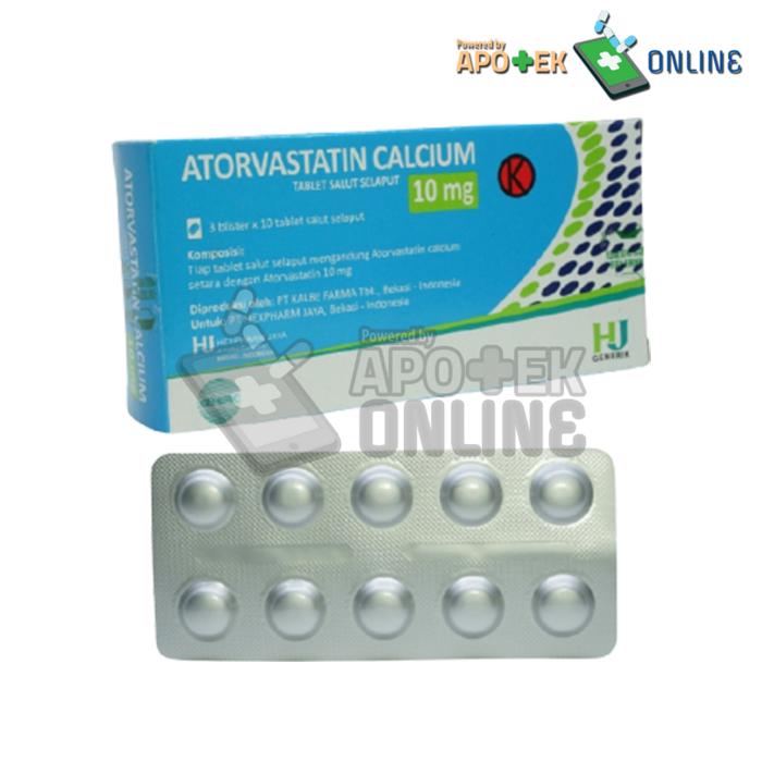 Gambar ATORVASTATIN 10MG TABLET 10'S gen-hj/KOLESTEROL/LEMAK DARAH dari Apotek Esta Sehat Jatinegara undefined Tokopedia