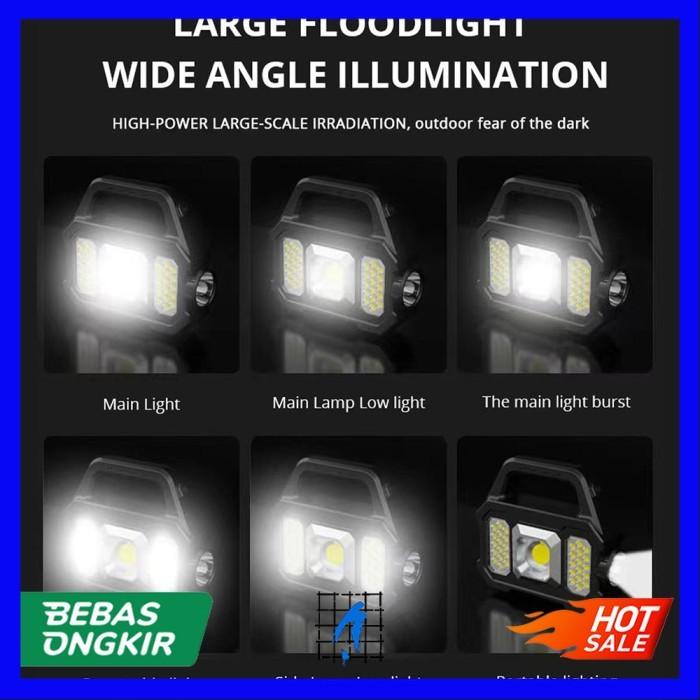 Gambar Senter Camping Lampu LED Solar Power Rechargeable COB dari Harianto's Store undefined Tokopedia