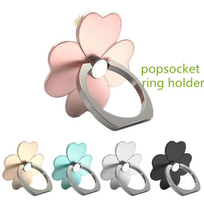 Gambar Dasudify Clover 360 Degree Mobile Ring Phone Socket Bracket Bracket for Smart Mobile Universal Clover Ring Hook Bracket Brand New dari Dasudify undefined Tokopedia