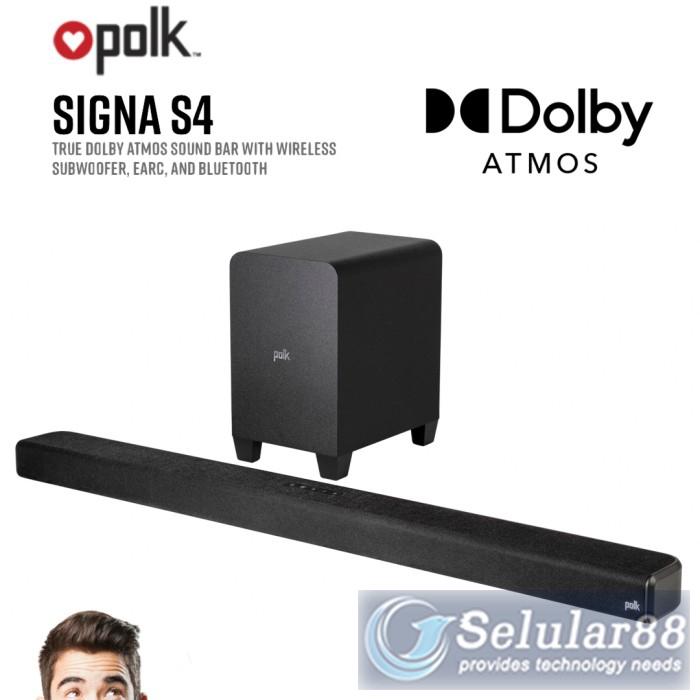 Jual Polk Signa S4 Dolby Atmos Soundbar Wireless Subwoofer Earc