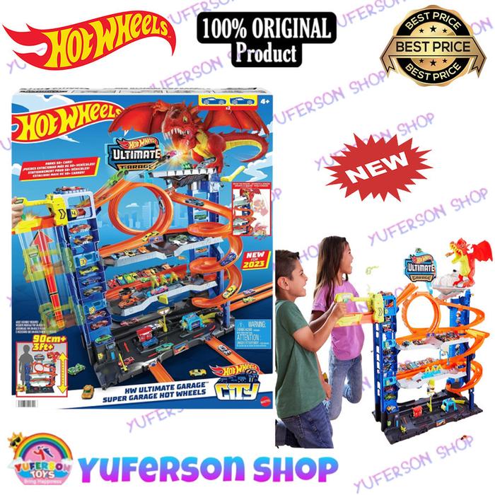 Hotwheels City Ultimate Garage Playset Toy Storage For 50 Cars Levels Of  Track Play Defeat The Dragon Hkx48