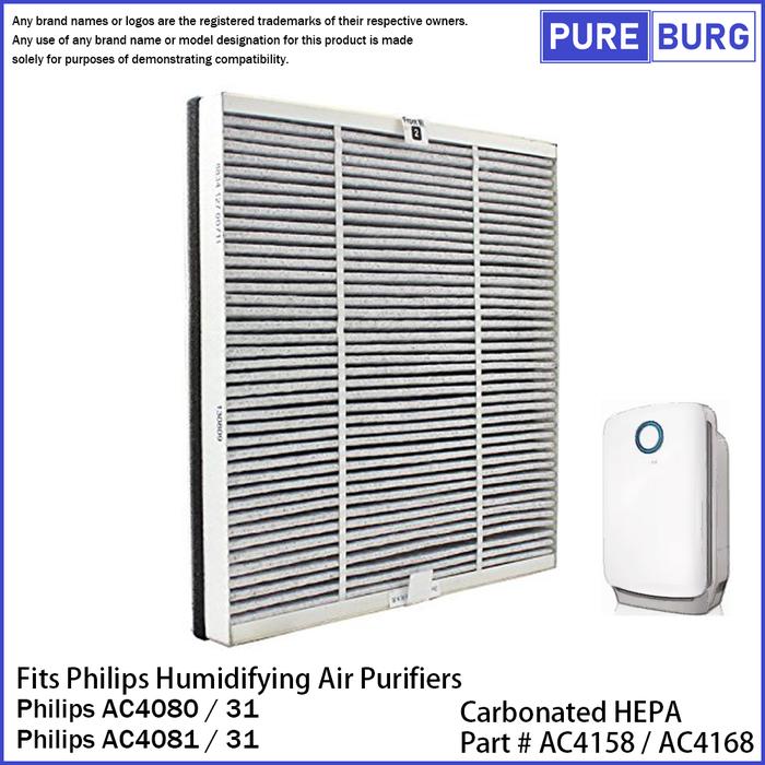 Gambar Fits Humidifying Air Purifiers AC4080 / 31 & AC4081 / 31 Replacement Carbonated HEPA Filter Part # AC4158 AC4168 dari Retanzz0892 undefined Tokopedia