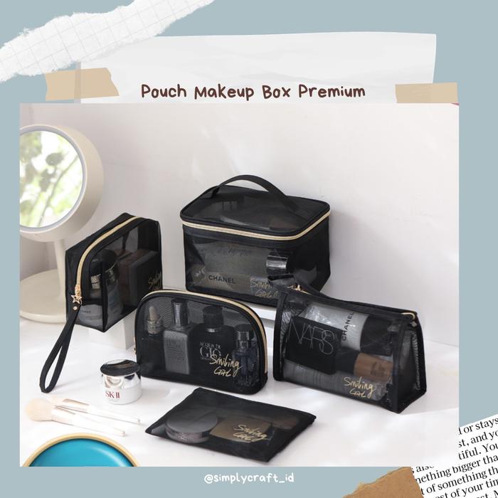 Gambar Simply Craft ID - POUCH MAKEUP BOX / POUCH ORGANIZER TRAVEL / POUCH ORGANIZER SKINCARE /KANTONG AKSESORIS / TRAVE BAG ORGANIZER dari madlie undefined Tokopedia