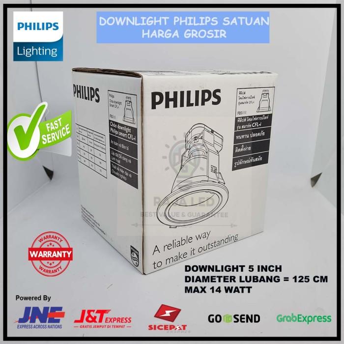 Gambar KAP DOWNLIGHT PHILIPS FBS 111 4 INCH 4" 4INCH FBS111 FITTING E27 PUTIH - FBS111 (4INCH) dari RAJA LED undefined Tokopedia