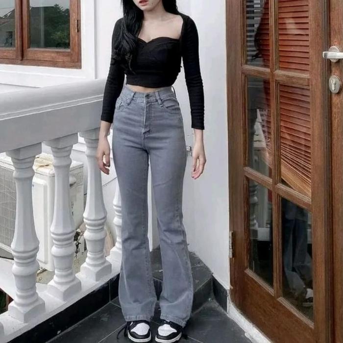 Gambar Tampilan Warna Medium Blue Ukuran Waist: 34 Celana Jeans Wanita Cutbr dari badar92 undefined Tokopedia