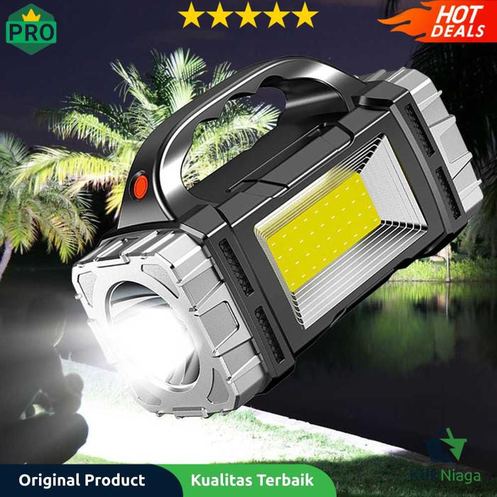 Gambar Rozoa Senter Camping Lampu LED COB Solar Power Bank Rechargeable - dari KLIK NIAGA undefined Tokopedia