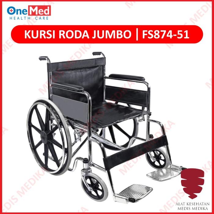 Jual Murah Kursi Roda Onemed Fs874-51 Standar Jumbo Besar Orang Gemuk ...