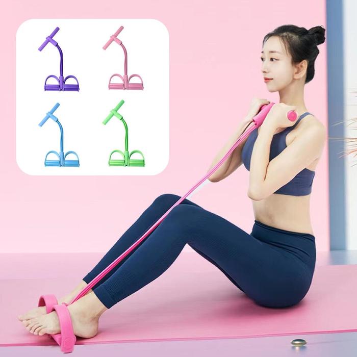 Gambar 1PCS Fitness Gum 4 Tube Resistance Bands Latex Pedal equipment Elastic Exerciser Pull Yoga Sit-up Bands Rope Expander C8T5 dari abinin undefined Tokopedia