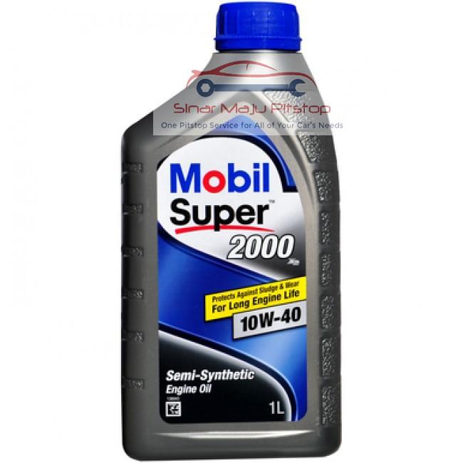 Super Hot Mobil Super 2000 X2 10w-40 Synthetic Api Sn Pelumas Oli Mesin  Mobil L Original Made In Singapore