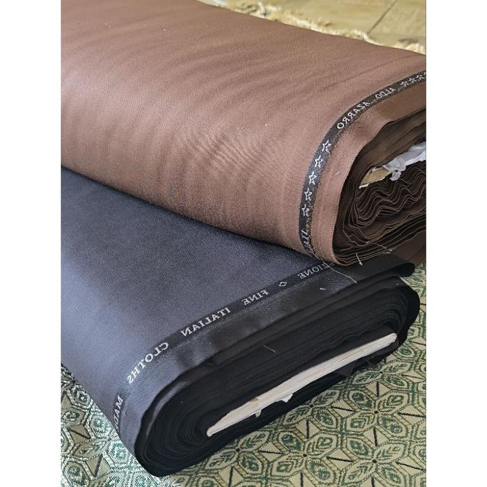 Gambar Kain semiwool premium  special warna coklat muda /coklat tua setelan ,celana formal - Coklat muda, 0,5mtr dari Kain Meteran Bandung undefined Tokopedia