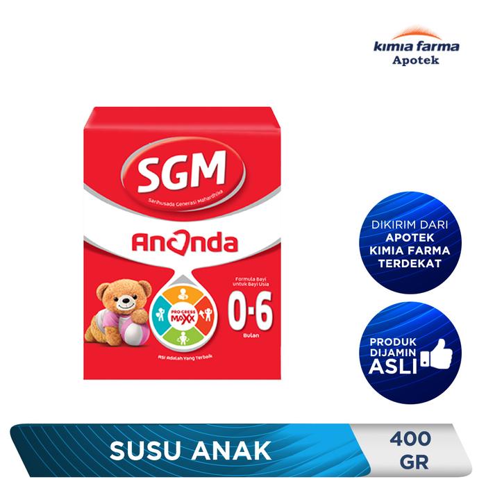 Gambar SGM ANANDA 1 (0-6 BULAN) FORMULA BAYI BUBUK 400 GR dari Kimia Farma Apotek Jawa Timur OS undefined Tokopedia