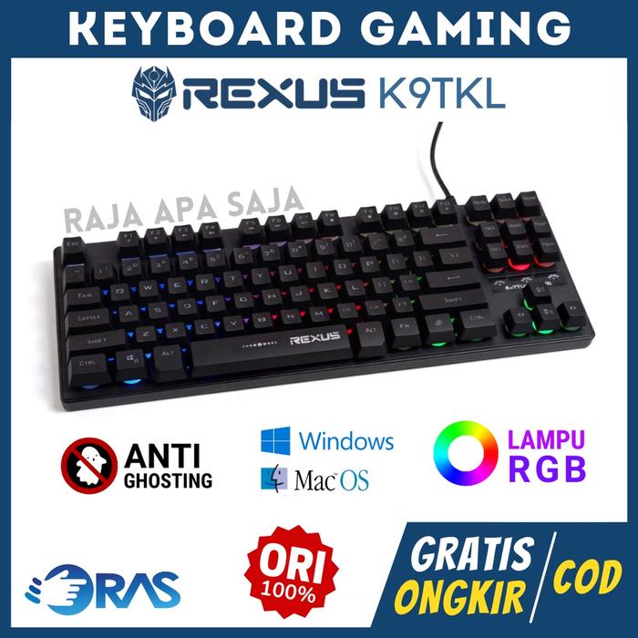 Gambar Keyboard Gaming Mechanical Rexus Rgb Eksternal Pc Laptop Komputer Kabel Usb Mekanik Mecha Lampu Led K9Tkl [Terlaris] [Terbaik] - Hitam dari Priska Store undefined Tokopedia