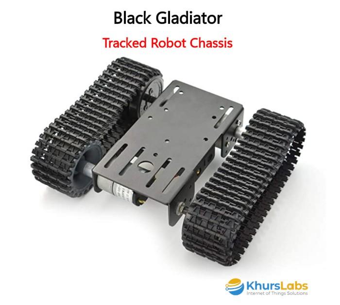 Gambar Black Gladiator - Tracked Robot Chassis (Diy Robotics Car Project) dari OutdoorAdventureMart undefined Tokopedia