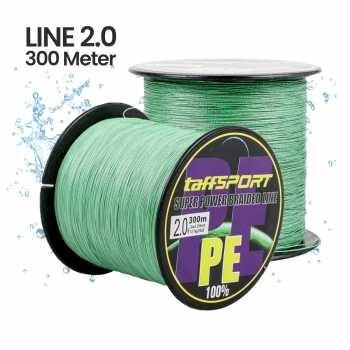 Gambar TaffSPORT Senar Tali Benang Pancing Fishing Line PE Braided 300M 2.0 - TF102 - Green, 3.0 dari Central Aksesoris Jogja undefined Tokopedia