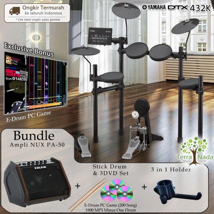 Gambar Drum Elektrik Yamaha DTX432 BUNDLE AMPLI / DTX432K / DTX 432 / 432K - NUX PA-50 dari Terra Nada undefined Tokopedia