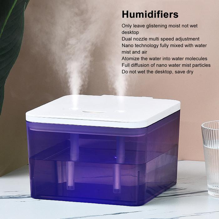 Gambar 4L Humidifiers USB Connection Adjustable Mist Mode Double Headed dari gemmarti undefined Tokopedia