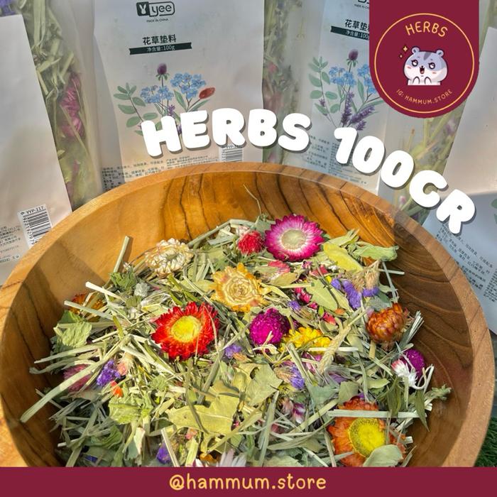 Gambar Yee Foraging Herbs Kelinci & Hamster Bedding Topper | Bunga Taburan Pengi Kandang Kelinci Dan Hamster 100Gr Windk dari Windk undefined Tokopedia