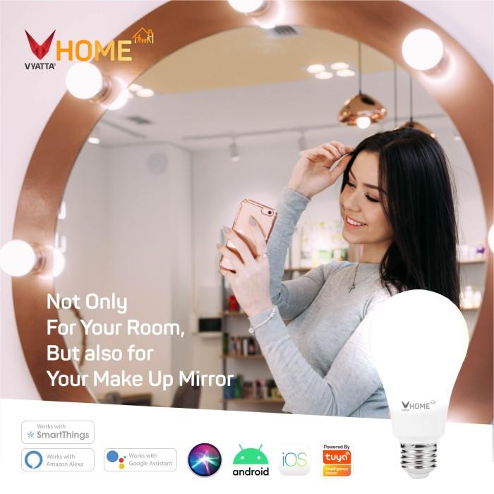 Gambar PTR VYATTA VHOME Light Bulb RGB CW+WW 9W Wifi Wireless Smart Home TERJAMIN dari EvergreenEmporium undefined Tokopedia
