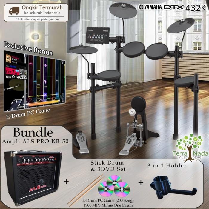 Gambar Drum Elektrik Yamaha DTX432 BUNDLE AMPLI / DTX432K / DTX 432 / 432K - ALS Pro KB-50 dari Terra Nada Kota Bekasi Tokopedia