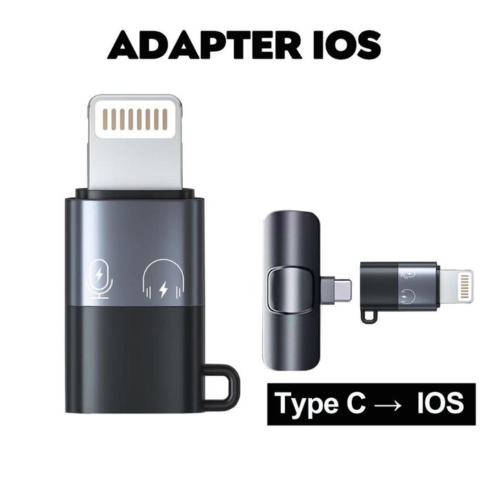 Gambar Adaptor USB Type C to Lightning Micro USB OTG Adapter Converter Microphone Earphone Audio DAC support for iPhone Android - Adapter-IOS dari AinWare undefined Tokopedia