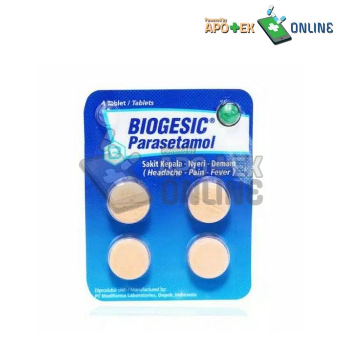 Gambar BIOGESIC 1 STRIP 4 TAB / PARACETAMOL / DEMAM dari Apotek Rara Farma Bekasi Timur undefined Tokopedia