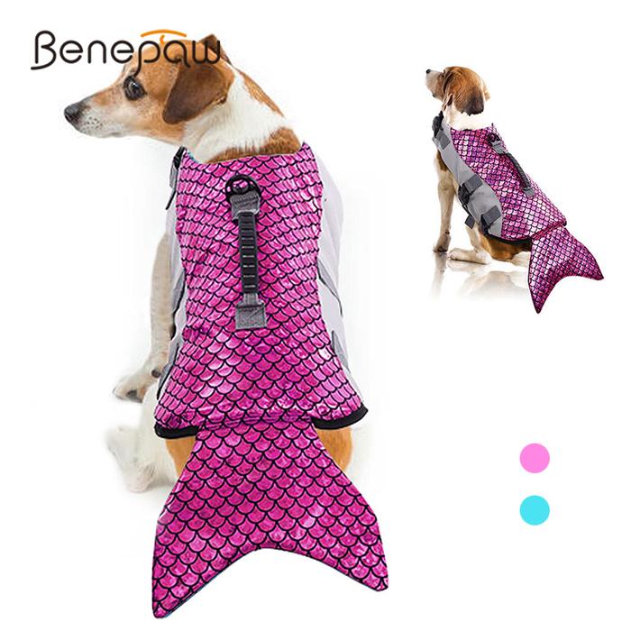 Gambar Benepaw Mermaid Dog Life Jacket Adjustable Floatation Pet Vest Swimming Boating Pool Beach Puppy Swimsuit Clothes Handle Ripstop dari Galemon undefined Tokopedia