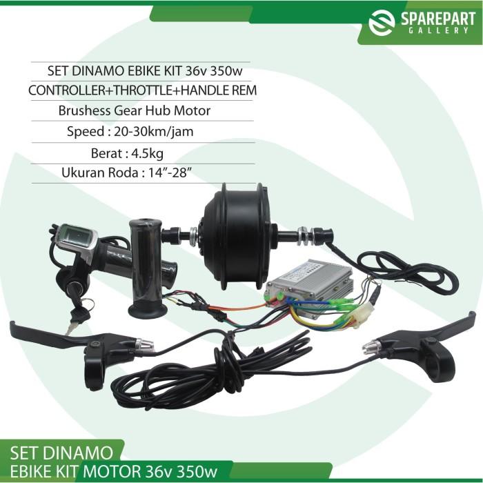 Jual Promo Set Ebike Kit Dinamo motor bldc 36v 350w sepeda listrik