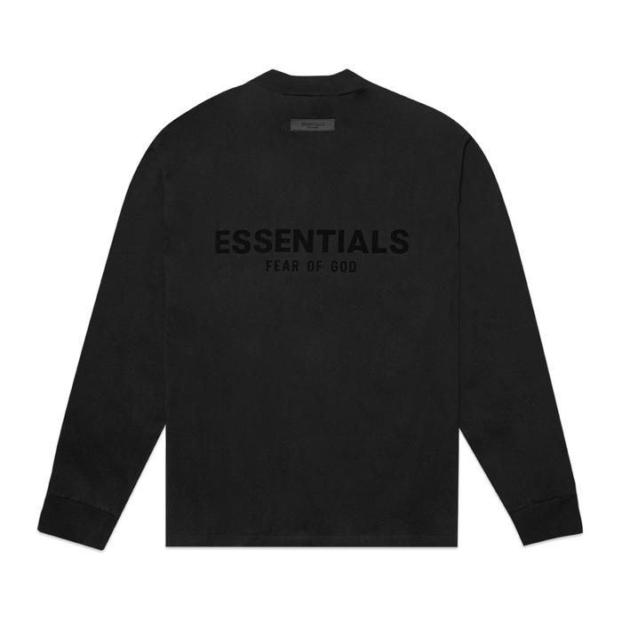 Gambar [Baru] Fog Essentials Velvet Text Long Sleeve T-Shirt - Black, M dari Savannah Mini Store undefined Tokopedia