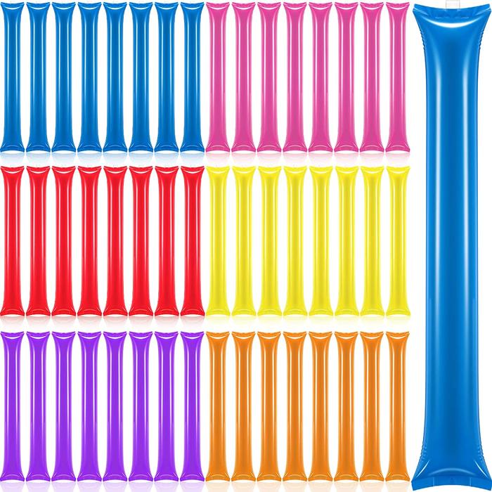 Gambar 48Pcs Thunder Sticks Team Spirit Boom Sticks Cheering Stick Plastic Cheerleading Clapper Inflatable Noise Makers for Sport Party dari toko yuyu002 undefined Tokopedia