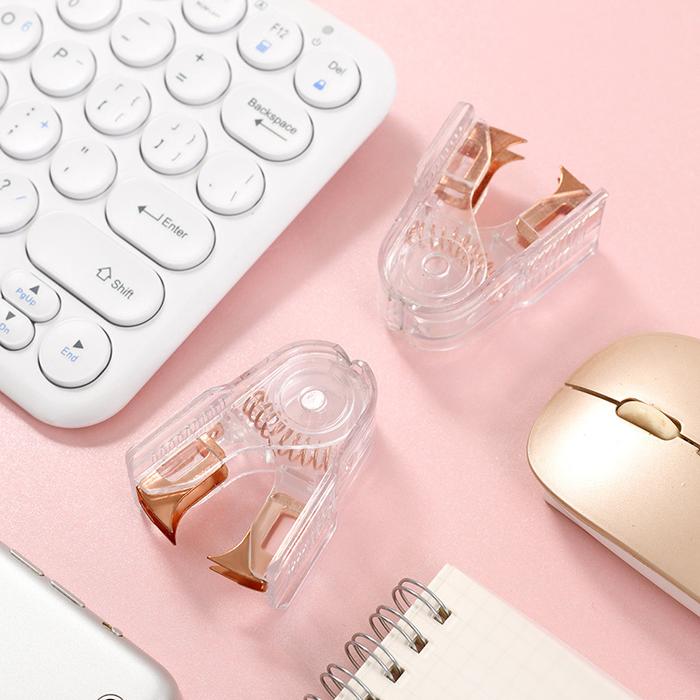 Gambar Transparent Rose Gold Stapler Puncher Nail Lifter Frosted Colorful Scissors Office Supplies dari Indah Permatasari Shop undefined Tokopedia