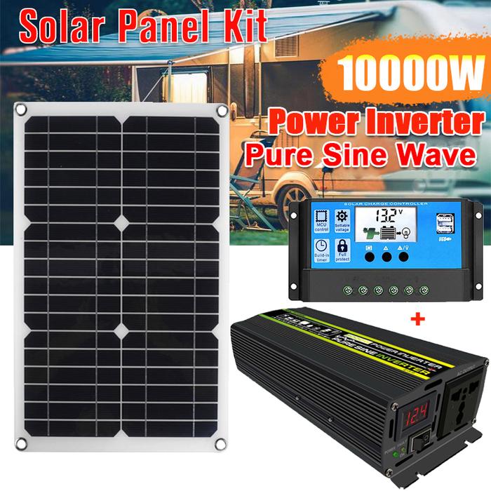 Gambar 10000W 12/24/48V To 110/220V Solar Panel Kit Pure Sine Wave Power Inve dari Sodaco store undefined Tokopedia