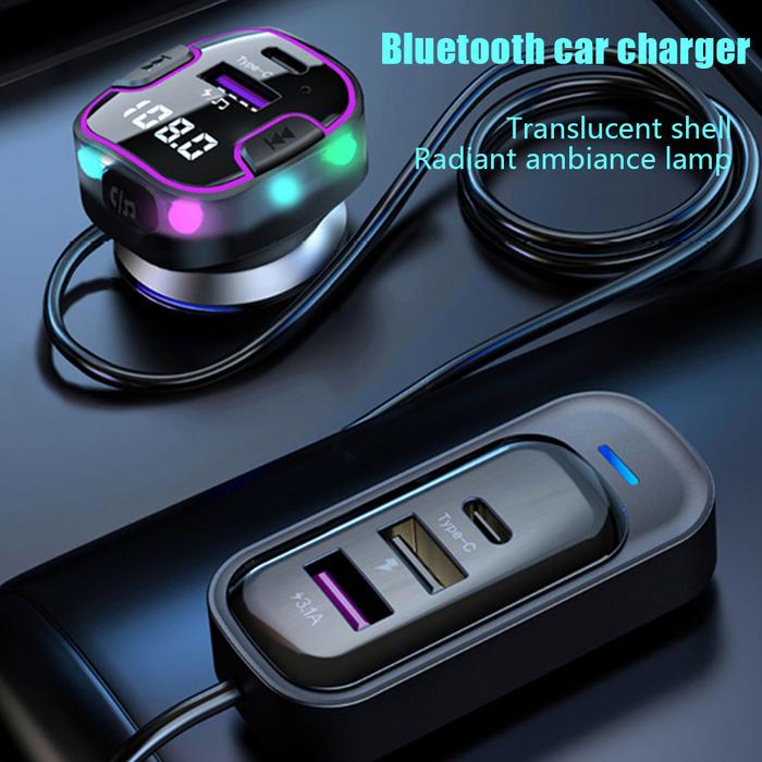 Car Charger Quick Charge Cigarette Lighter Adapter Bluetooth 53 Usb