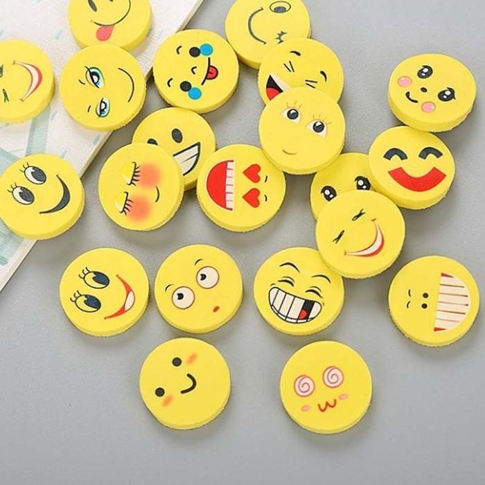 Gambar 33pcs Round Shape Smiling Face Rubber Earsers School Stationery Novelty Pencil Eraser Office Accessories Kids Learning Supplies dari Toko SugiyantoNo undefined Tokopedia